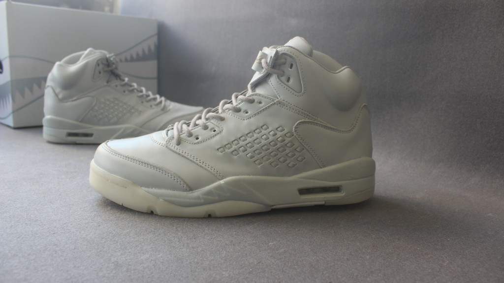 New Air Jordan 5 Premium Take Flight All White Shoes